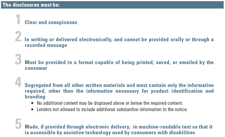 Section 7 Disclosure Requirements